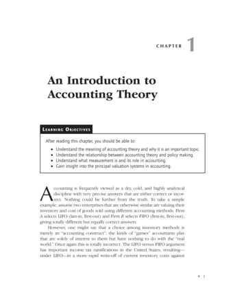 An Introduction To Accounting Theory - SAGE Pub