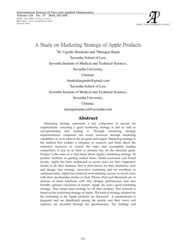 A Study On Marketing Strategy Of Apple Products