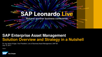 SAP Enterprise Asset Management Solution Overview And .