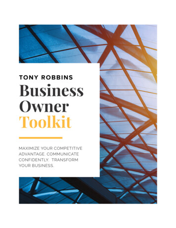 Business Owner Toolkit - Tony Robbins