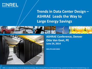 Trends In Data Center Design - ASHRAE Leads The Way To .