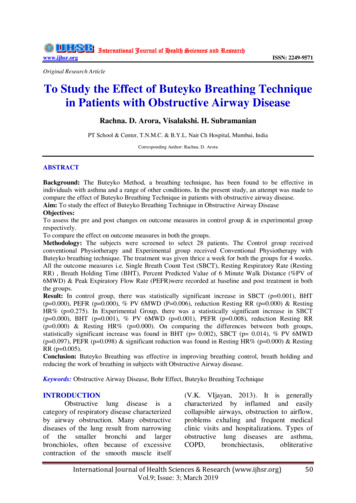 Original Research Article To Study The Effect Of Buteyko .