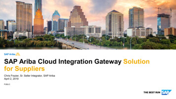 SAP Ariba Cloud Integration Gateway Solution For Suppliers