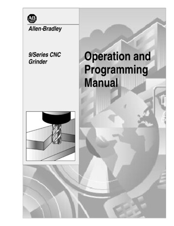 9/Series CNC Grinder Operation And Programming Manual