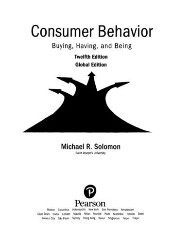 Consumer Behavior Buying, Having, And Being Twelfth Edition