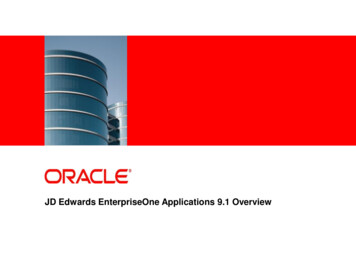 JD Edwards EnterpriseOne Applications 9.1 Overview