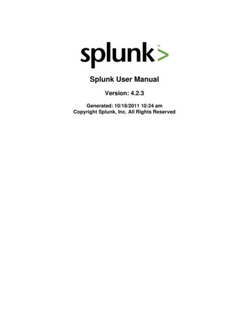 Splunk User Manual
