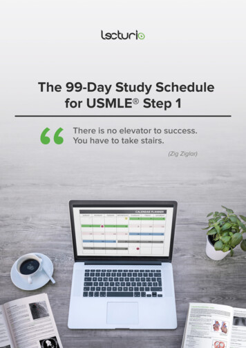 The 99-Day Study Schedule For USMLE Step 1