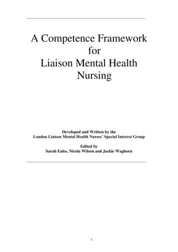 A Competence Framework For Liaison Mental Health Nursing