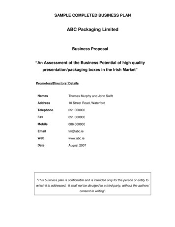 ABC Packaging Limited - Local Enterprise