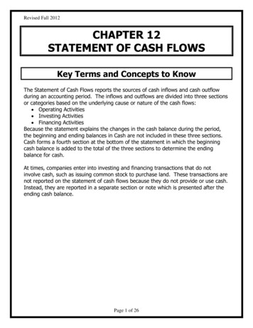 The Statement Of Cash Flows - Harper College