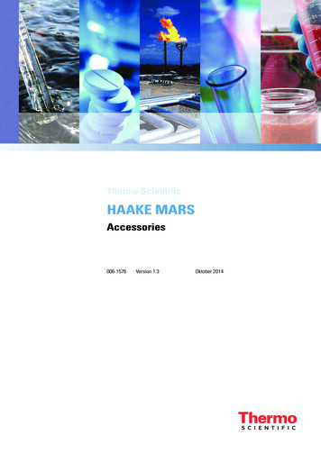 HAAKE MARS Accessories - Thermo Fisher Scientific