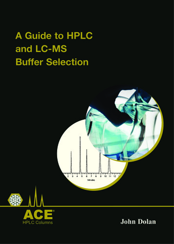 A Guide To HPLC And LC-MS Buffer Selection
