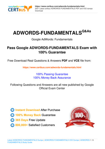 EXAM - Adwords-fundamentals - Exams Key