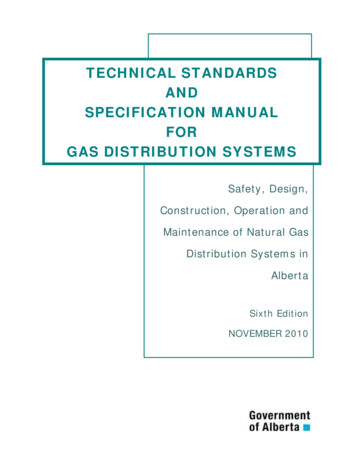 Technical Standards And Specification Manual For Gas .