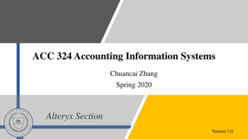 ACC 324 Accounting Information Systems