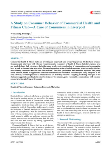 A Study On Consumer Behavior Of Commercial Health And .