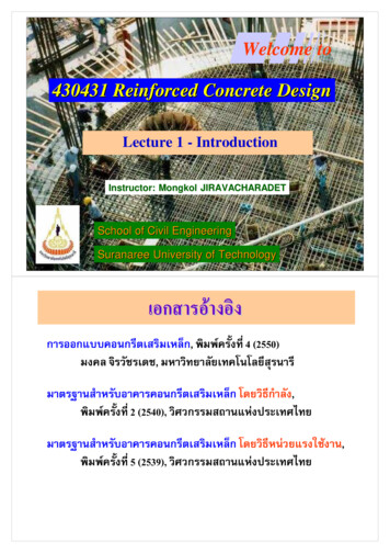 Welcome To 430431 Reinforced Concrete Design
