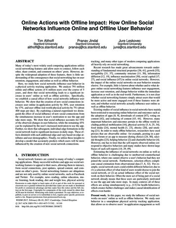Online Actions With Ofﬂine Impact . - Stanford University