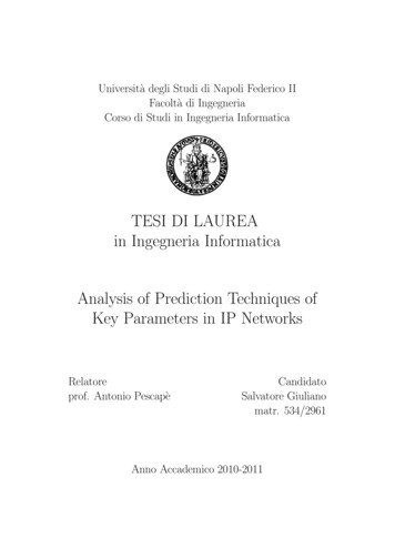 TESI DI LAUREA In Ingegneria Informatica Analysis Of .