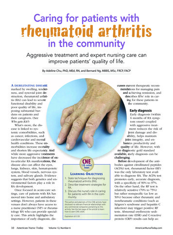 Rheumatoid Arthritis - My American Nurse