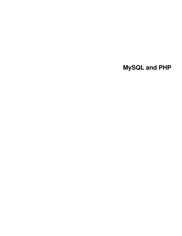 MySQL And PHP - MySQL :: MySQL Community S