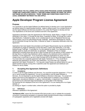 Apple Developer Program License Agreement