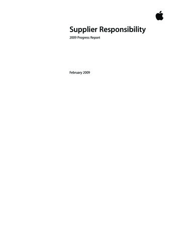 Supplier Responsibility - Apple Inc.