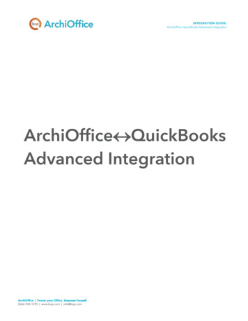 ArchiOffice QuickBooks Advanced Integration