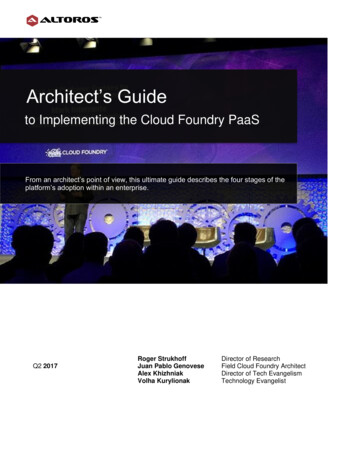 Cloud Foundry Implementation Guide - Altoros