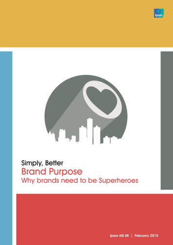 Simply, Better Brand Purpose - Ipsos