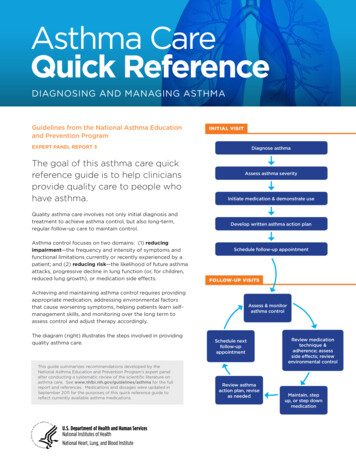 Asthma Care Quick Reference - NHLBI, NIH