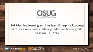 SAP Machine Learning And Intelligent Enterprise Roadmap .