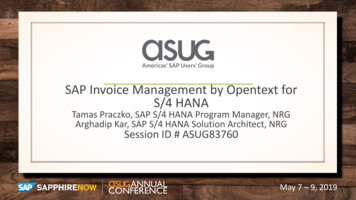 SAP Invoice Management By Opentext For S/4 HANA