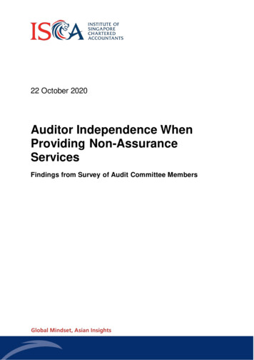 Auditor Independence When Providing Non-Assurance Services