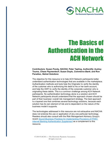 The Basics Of Authentication In The ACH Network
