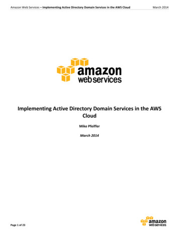 Implementing Active Directory Domain Services In The AWS Loud