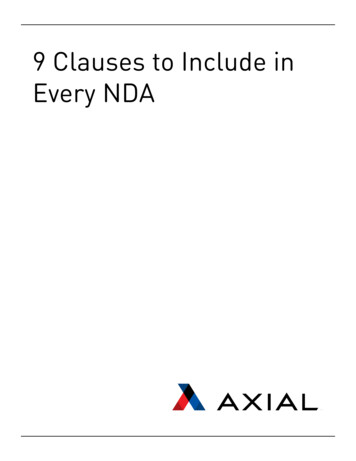 9 Clauses To Include In Every NDA - Axial