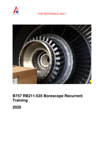 B757 RB211-535 Borescope Recurrent Training 2020