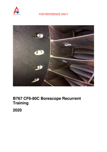 B767 CF6-80C Borescope Recurrent Training 2020