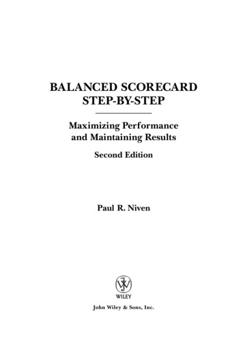 BALANCED SCORECARD STEP-BY-STEP - VRA 
