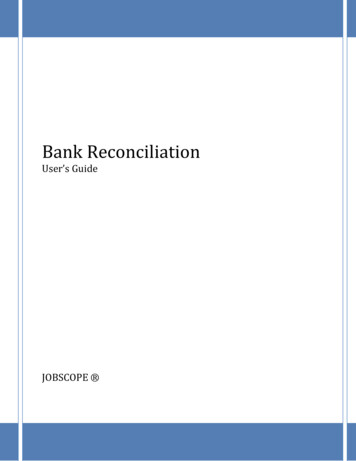 Bank Reconciliation - Jobscope Manufacturing Software