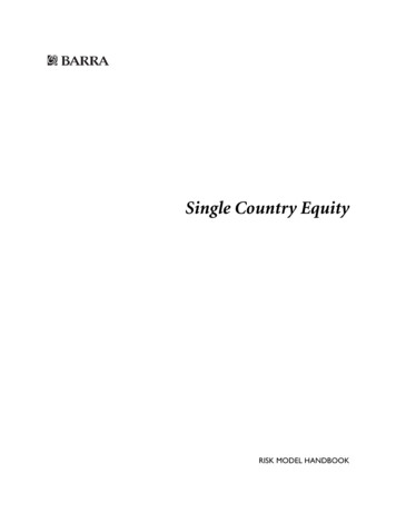 Single Country Equity Model Handbook - Alacra