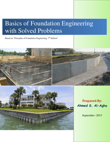 Basics Of Foundation Engineering With Solved Problems