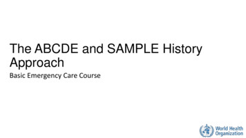 The ABCDE And SAMPLE History Approach - WHO