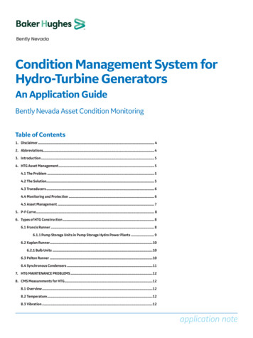 Condition Management System For Hydro-Turbine Generators