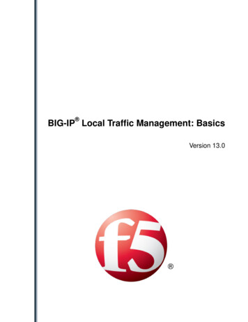 BIG-IP Local Traffic Management: Basics - F5