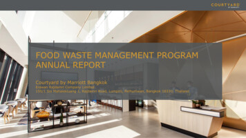 FOOD WASTE MANAGEMENT PROGRAM ANNUAL REPORT - 
