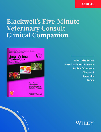 Blackwell’s Five-Minute Veterinary Consult Clinical Companion