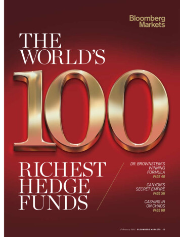 THE WORLDÕS - Hedge Fund News - Alternative Investments